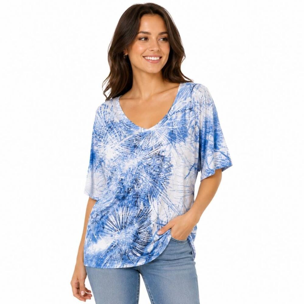 Maurices MEDIUM Blue Embellished Top